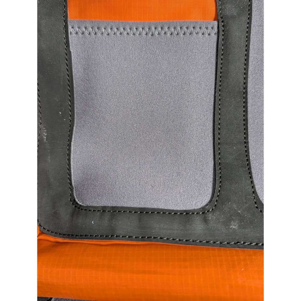 Merrell Gray Backpack Utility Organizer Laptop Travel Hiking Bag Orange Interior - Picture 12 of 16